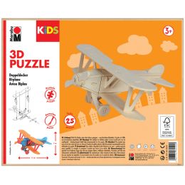 Marabu KiDS 3D Puzzle Flugzeug Doppeldecker, 25 Teile