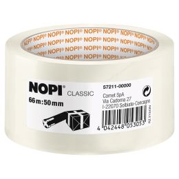 NOPI Verpackungsklebeband Classic, 50 mm x 66 m, transparent