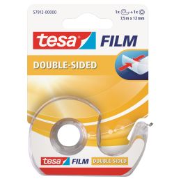 tesa Film, doppelseitig, 12 mm x 7,5 m + Einwegabroller