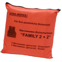 LEINA Pannenwesten/Warnwesten-Set Family 2+2, orange