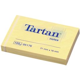 Tartan Notes Haftnotizen, 38 x 51 mm, hellgelb,