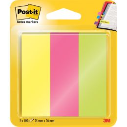Post-it Pagemarker aus Papier, 25 x 76 mm, Neonfarben
