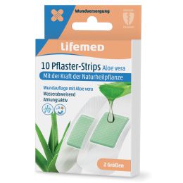 Lifemed Pflaster-Strips Aloe vera, weiß, 10er