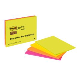 Post-it Meeting Notes Super Sticky, 152 x 203 mm, 4-farbig