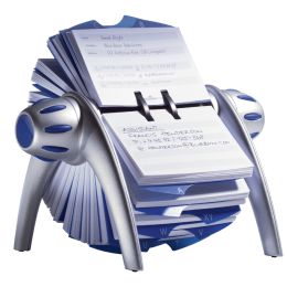 DURABLE Adresskartei TELINDEX flip, metallic-silber / blau