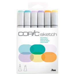 COPIC Marker sketch, 6er Set Pale Pastels