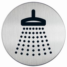 DURABLE Piktogramm WC, Durchmesser: 83 mm, silber