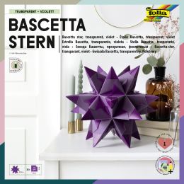 folia Faltbltter Bascetta-Stern, violett-transparent