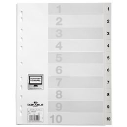 DURABLE Kunststoff-Register, Zahlen, A4, 31-teilig, 1 - 31