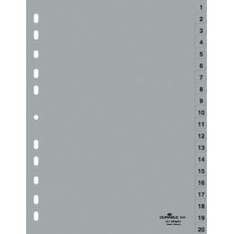 DURABLE Kunststoff-Register, Zahlen, A4, 31-teilig, 1 - 31