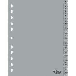 DURABLE Kunststoff-Register, Zahlen, A4, 15-teilig, 1 - 15