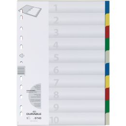 DURABLE Kunststoff-Register, A4, PP, 5-teilig