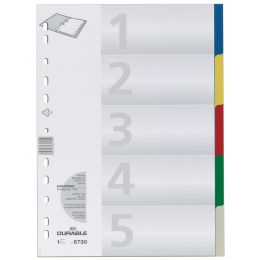 DURABLE Kunststoff-Register, A4, PP, 10-teilig