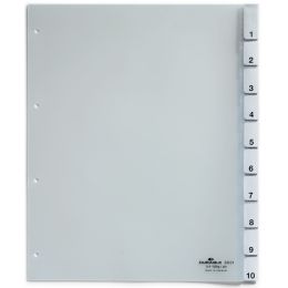 DURABLE Kunststoff-Register, A4, 10-teilig, transparent