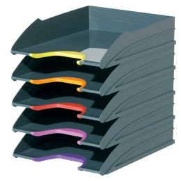 DURABLE Briefablagen-Set VARICOLOR, grau / farbiger Verlauf