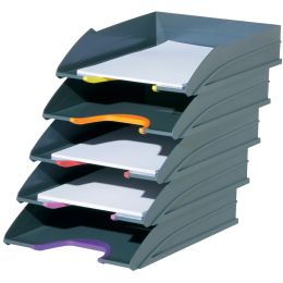 DURABLE Briefablagen-Set VARICOLOR, grau / farbiger Verlauf