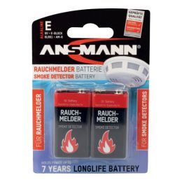 ANSMANN Alkaline Batterie, E-Block 6LR61, 9 Volt 2er Blister