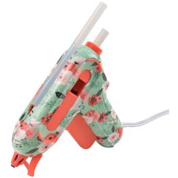 WESTCOTT Mini-Heißklebepistole Floral mit Non-Stick Düse