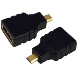 LogiLink Adapter, HDMI Kupplung - Micro HDMI Stecker, 19 Pol