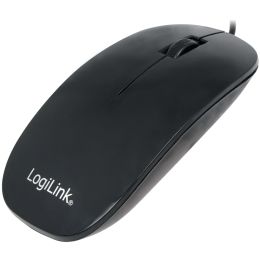 LogiLink Optische Maus, flach, kabelgebunden, wei