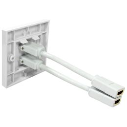 LogiLink Anschlussdose, 2 x HDMI, geschirmt, weiß