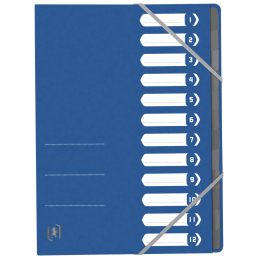 Oxford Ordnungsmappe Top File+, DIN A4, 12 Fcher, blau