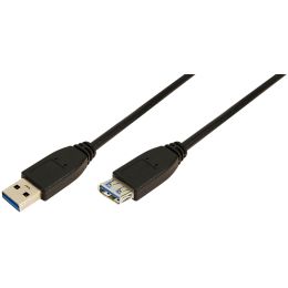 LogiLink USB 3.0 Verlngerungskabel, schwarz, 1,0 m