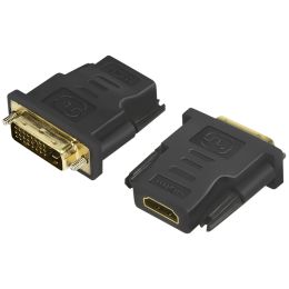 LogiLink HDMI Stecker - DVI-D 24+1 Kupplung Adapter, schwarz