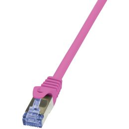 LogiLink Patchkabel, Kat. 6A, S/FTP, 0,5 m, pink