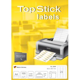 TOP STICK Universal-Etiketten, 105 x 297 mm, wei, 100 Blatt