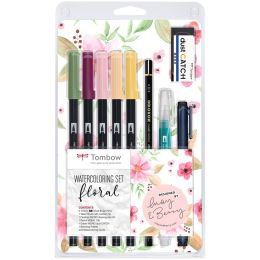 Tombow Watercoloring-Set Floral, 11-teilig