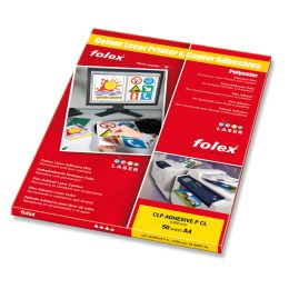 FOLEX Color-Laserfolie, DIN A4, selbstklebend, transparent