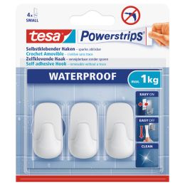 tesa Powerstrips Haken WATERPROOF Large Plastik, wei