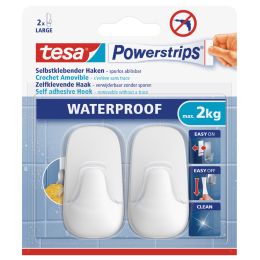 tesa Powerstrips Haken WATERPROOF Small Plastik, wei