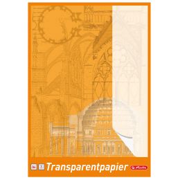 herlitz Transparentpapierblock DIN A3, 65 g/qm, wei