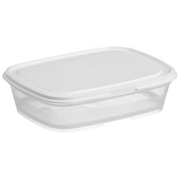GastroMax Frischhaltedose, 0,5 Liter, transparent/weiß