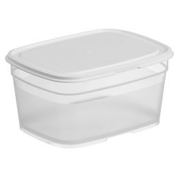 GastroMax Frischhaltedose, 0,5 Liter, transparent/wei