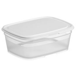 GastroMax Frischhaltedose, 0,8 Liter, transparent/weiß