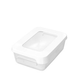 GastroMax Vorratsdose/Lunchbox, 0,3 Liter, transparent/weiß