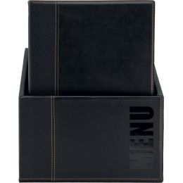 Securit Speisekarten-Mappe TRENDY, A4, schwarz, 20er Box