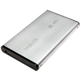 LogiLink 2,5 SATA Festplatten-Gehuse, USB 2.0, silber