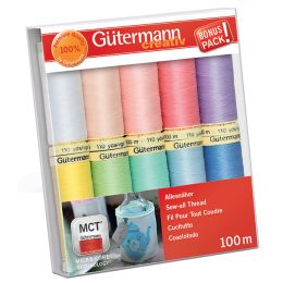 Gtermann Nhfaden-Set Pastellfarben, 10 Spulen