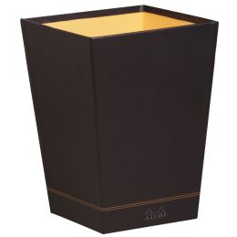 RHODIA Papierkorb, aus Kunstleder, schwarz