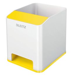 LEITZ Sound Stiftekcher WOW Duo Colour, 2 Fcher, gelb