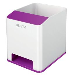 LEITZ Sound Stiftekcher WOW Duo Colour, 2 Fcher, violett