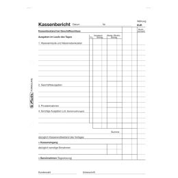 herlitz Formularbuch Kassenbericht 501 DIN A5, 50 Blatt