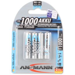 ANSMANN NiMH Akku Premium, Micro AAA, 1.100 mAh, 4er Blister