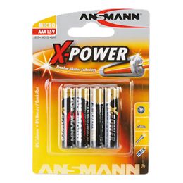 ANSMANN Alkaline Batterie X-Power, Micro AAA, 4er Blister