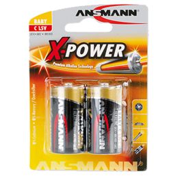 ANSMANN Alkaline Batterie X-Power, Baby C, 2er Blister