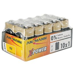 ANSMANN Alkaline Batterie X-Power, 9V E-Block